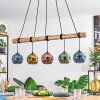 Ripoll Suspension, Boule lumineuse, Suspension Écru, Noir, 5 lumières