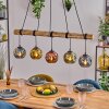 Ripoll Suspension, Boule lumineuse, Suspension Écru, Noir, 5 lumières