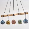 Ripoll Suspension, Boule lumineuse, Suspension Écru, Noir, 5 lumières