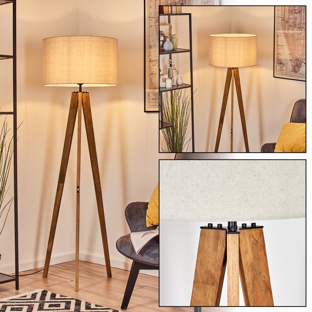 Flemming Lampadaire Écru, Noir, 1 lumière main product photo