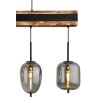 Suspension Globo LOREY Bois foncé, Noir, 4 lumières