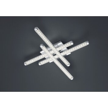 Plafonnier Reality STREET LED Chrome, 4 lumières
