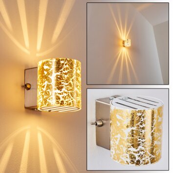 Applique murale Bamako Nickel mat, 1 lumière