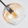 Koyoto Plafonnier, Boule lumineuse 52 cm Ambre, Clair, Fumé, 5 lumières