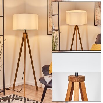 Flemming Lampadaire Écru, Noir, 1 lumière