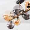 Chehalis Plafonnier, Boule lumineuse Or, Noir, 10 lumières
