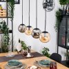 Gastor Suspension, Boule lumineuse, Suspension Ambre, Fumé, 4 lumières
