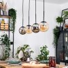 Gastor Suspension, Boule lumineuse, Suspension Ambre, Fumé, 4 lumières