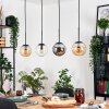 Gastor Suspension, Boule lumineuse, Suspension Ambre, Clair, Fumé, 4 lumières