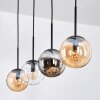 Gastor Suspension, Boule lumineuse, Suspension Ambre, Clair, Fumé, 4 lumières