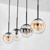 Gastor Suspension, Boule lumineuse, Suspension Ambre, Clair, Fumé, 4 lumières