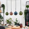 Gastor Suspension, Boule lumineuse, Suspension Bleu, Vert, Cuivré, 4 lumières