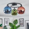 Koyoto Plafonnier, Boule lumineuse 37 cm Bleu, Vert, Cuivré, 3 lumières