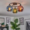 Koyoto Plafonnier, Boule lumineuse 37 cm Bleu, Vert, Cuivré, 3 lumières