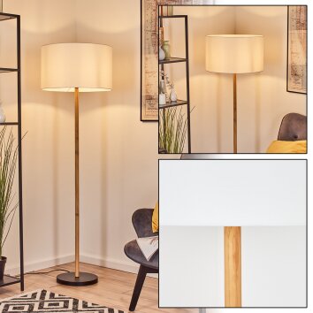 Flemming Lampadaire Écru, Noir, 1 lumière Flemming Lampadaire Écru, Noir, 1 lumière