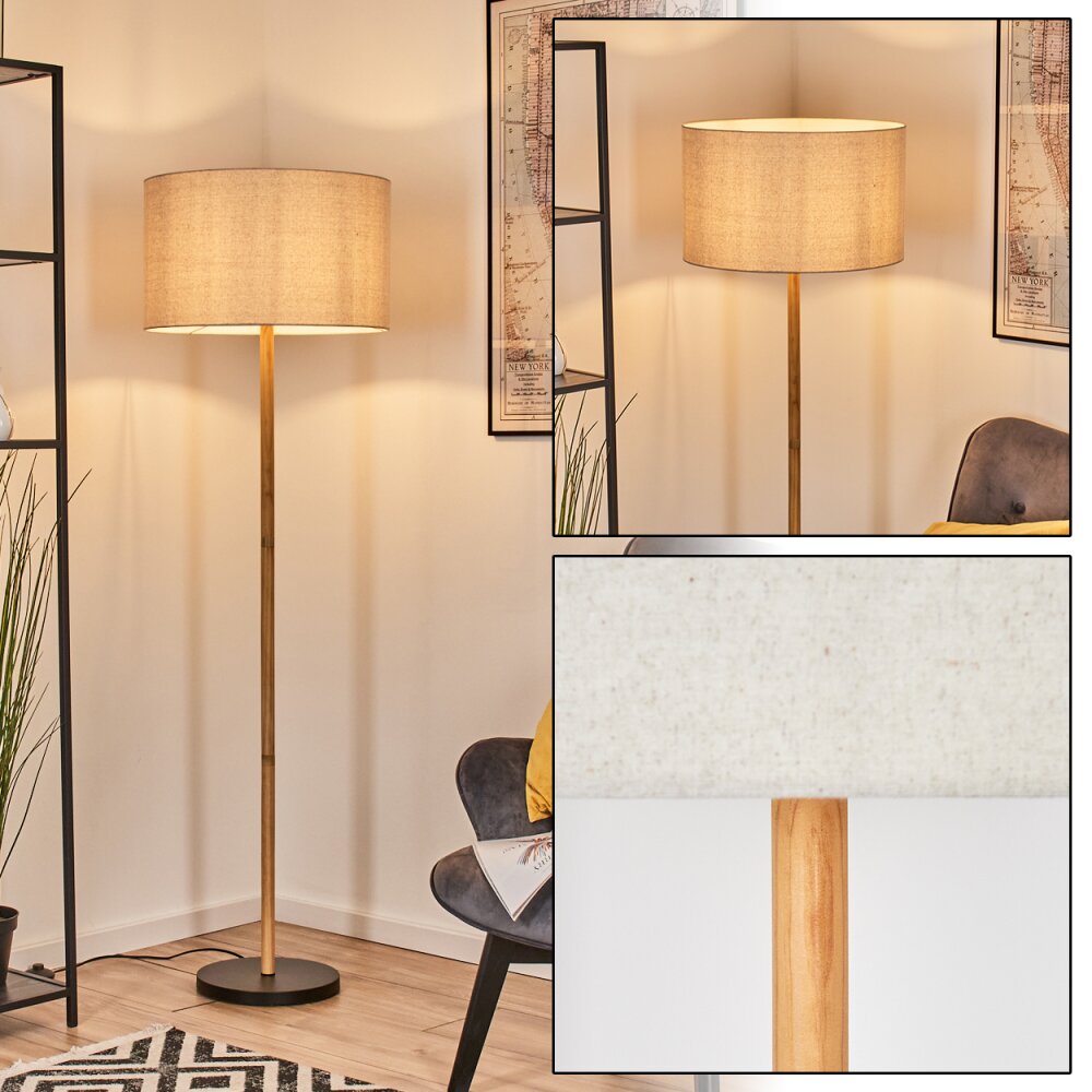 Flemming Lampadaire Écru, Noir, 1 lumière main product photo