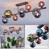 Chehalis Plafonnier, Boule lumineuse Bleu, Vert, Cuivré, 10 lumières