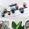 Chehalis Plafonnier, Boule lumineuse Bleu, Vert, Cuivré, 10 lumières