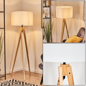 Flemming Lampadaire Écru, Noir, 1 lumière