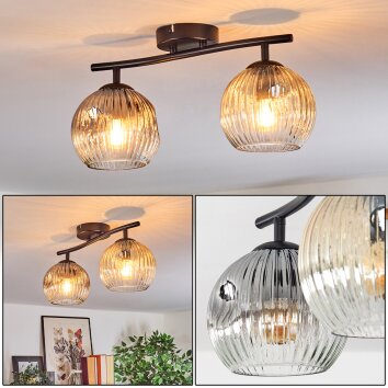 Ripoll Plafonnier, Boule lumineuse Ambre, Clair, Fumé, 2 lumières Ripoll Plafonnier, Boule lumineuse Ambre, Clair, Fumé, 2 lumières