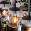 Gastor Suspension, Boule lumineuse, Suspension Ambre, Clair, Fumé, 4 lumières