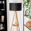 Flemming Lampadaire Bois foncé, Noir, 1 lumière