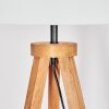Flemming Lampadaire Bois foncé, Noir, 1 lumière