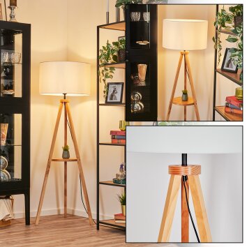 Flemming Lampadaire Écru, Noir, 1 lumière Flemming Lampadaire Écru, Noir, 1 lumière