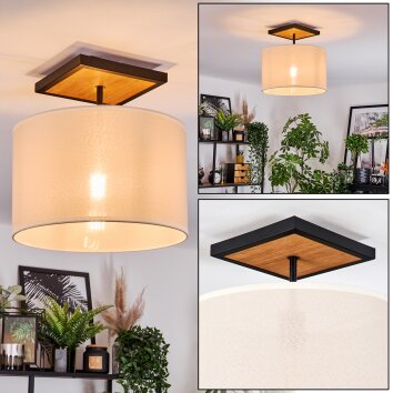 Bassagoda Plafonnier Écru, Noir, 1 lumière Bassagoda Plafonnier Écru, Noir, 1 lumière