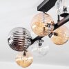 Chehalis Plafonnier, Boule lumineuse Ambre, Clair, Fumé, 10 lumières