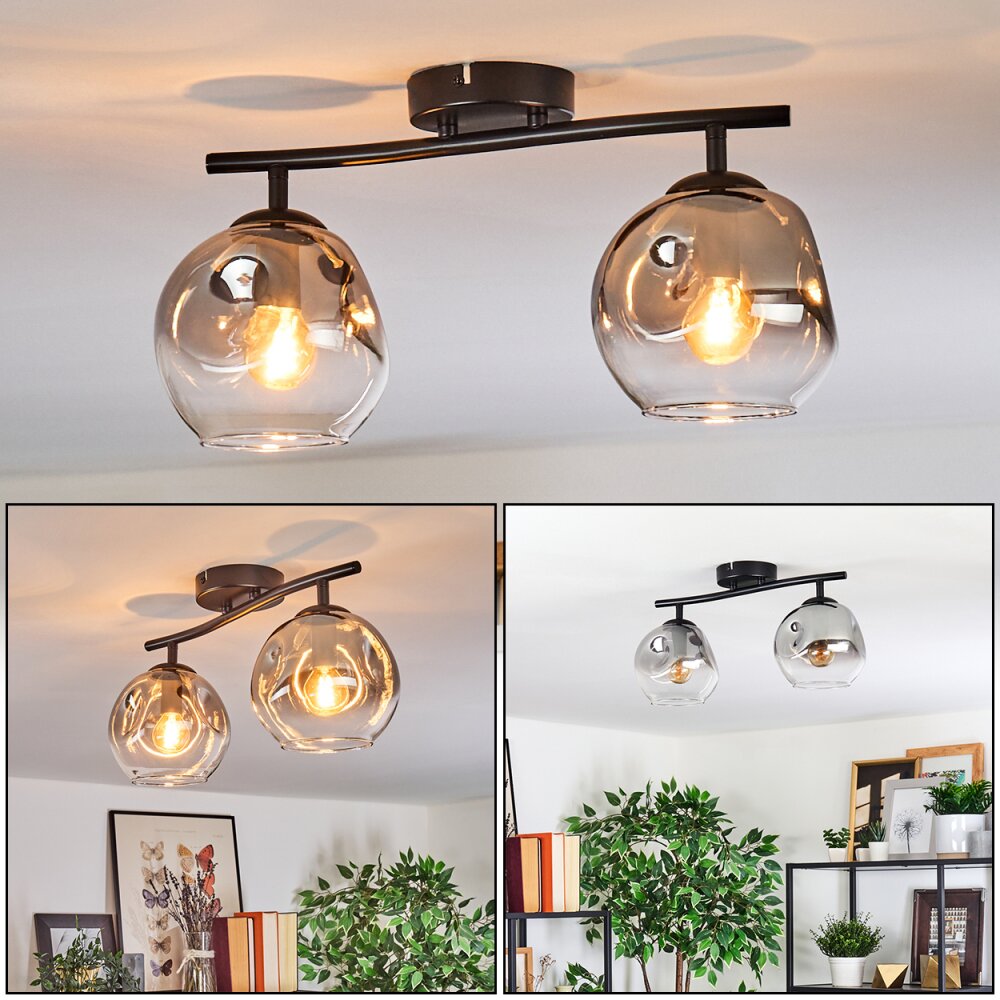 Ripoll Plafonnier, Boule lumineuse Clair, Fumé, 2 lumières main product photo