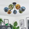 Koyoto Plafonnier, Boule lumineuse 82 cm Bleu, Or, Vert, 7 lumières