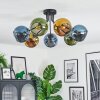 Koyoto Plafonnier, Boule lumineuse 82 cm Bleu, Or, Vert, 7 lumières