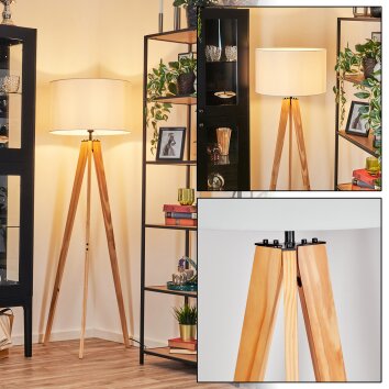 Flemming Lampadaire Écru, Noir, 1 lumière