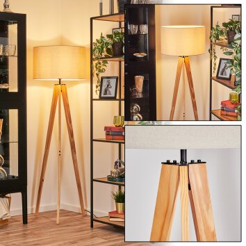 Flemming Lampadaire Écru, Noir, 1 lumière Flemming Lampadaire Écru, Noir, 1 lumière
