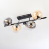 Gastor Plafonnier, Boule lumineuse Ambre, Clair, Fumé, 5 lumières