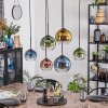 Koyoto Suspension, Boule lumineuse, Suspension Bleu, Or, Vert, Clair, Cuivré, 6 lumières