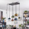 Koyoto Suspension, Boule lumineuse, Suspension Bleu, Or, Vert, Clair, Cuivré, 6 lumières