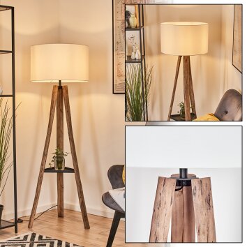 Flemming Lampadaire Écru, Noir, 1 lumière