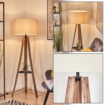 Flemming Lampadaire Écru, Noir, 1 lumière Flemming Lampadaire Écru, Noir, 1 lumière