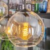 Koyoto Suspension, Boule lumineuse, Suspension Ambre, Clair, 6 lumières
