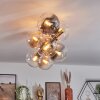 Gastor Plafonnier, Boule lumineuse Or, Noir, 8 lumières