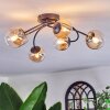 Chehalis Plafonnier, Boule lumineuse 56 cm Ambre, Clair, 6 lumières