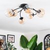 Chehalis Plafonnier, Boule lumineuse 58 cm Ambre, Clair, 6 lumières