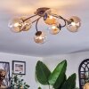 Chehalis Plafonnier, Boule lumineuse 58 cm Ambre, Clair, 6 lumières