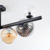 Chehalis Plafonnier, Boule lumineuse Ambre, Clair, Fumé, 8 lumières