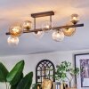 Chehalis Plafonnier, Boule lumineuse Ambre, Clair, Fumé, 8 lumières