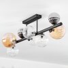 Chehalis Plafonnier, Boule lumineuse Ambre, Clair, Fumé, 8 lumières