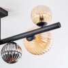 Chehalis Plafonnier, Boule lumineuse Ambre, Fumé, 8 lumières