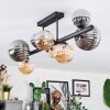 Chehalis Plafonnier, Boule lumineuse Ambre, Fumé, 8 lumières